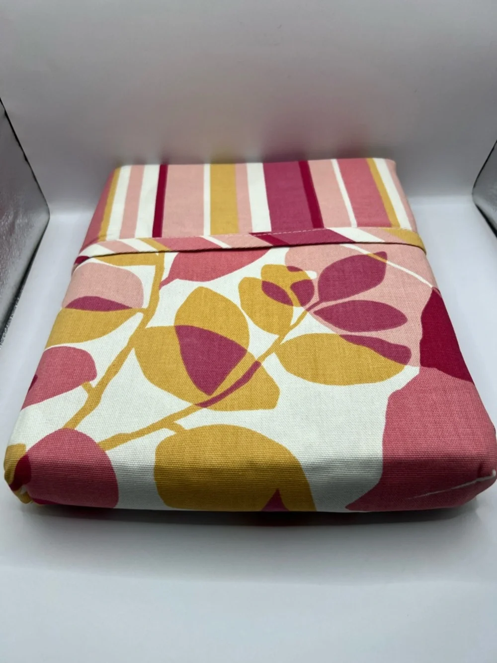 Vintage Shower Curtain Newport Layton Fusion Boho Stripes Leaves 72” x 72”